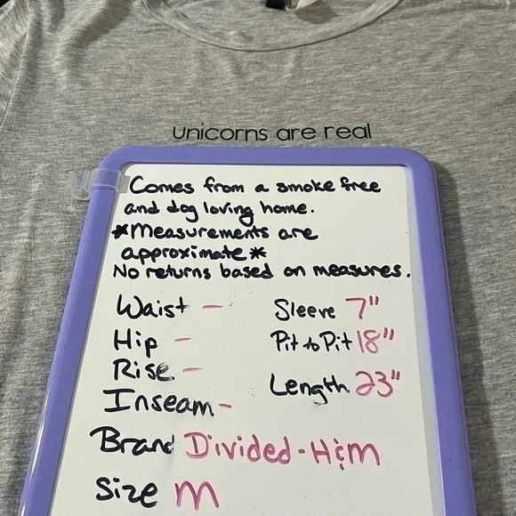 🦄 H&M Divided 🦄 “Unicorns are Real” 🦄 short Sleev tee size M EUC - Picture 11 of 11